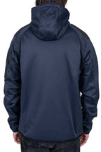 Softshelljacke mit Kapuze in großen Größen in Dunkelblau