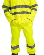 Herren Regenanzug EN ISO 20471 Klasse 3 HI-VI Rainset
