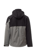 Softshelljacke Herren mit Kapuze und verstellbaren Manschetten in Grau