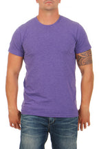 Herren T-Shirt Rundhals Meliert Comfort Bügelfrei