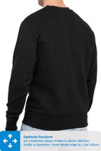 Herren Basic Sweatshirt in großen Größen in Schwarz