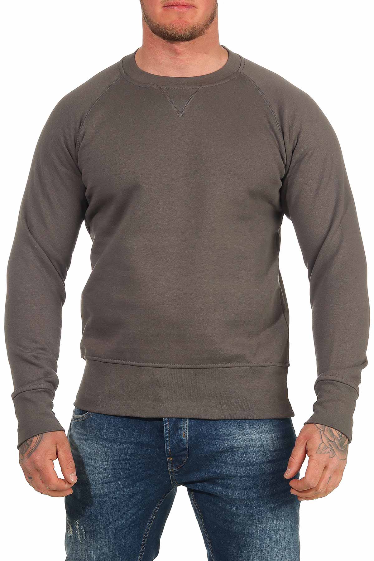 Herren Pullover in großen Größen in Anthrazit