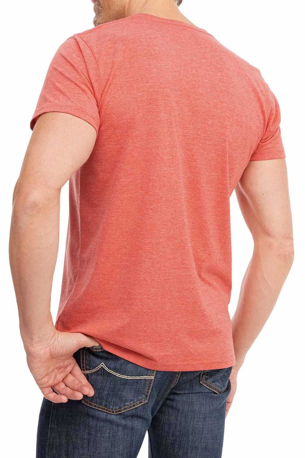 Herren T-Shirt Rundhals Meliert Comfort Bügelfrei