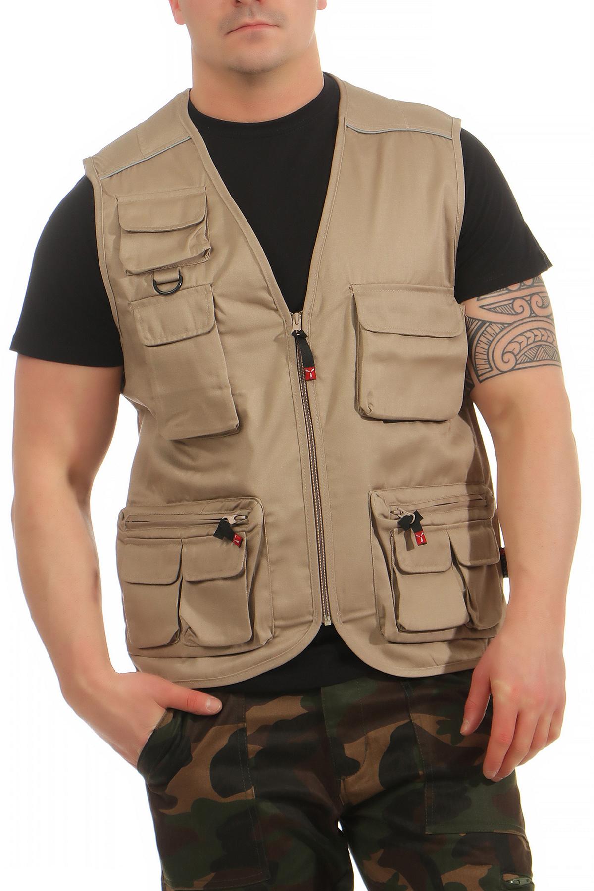 Herren Outdoor Weste in Beige