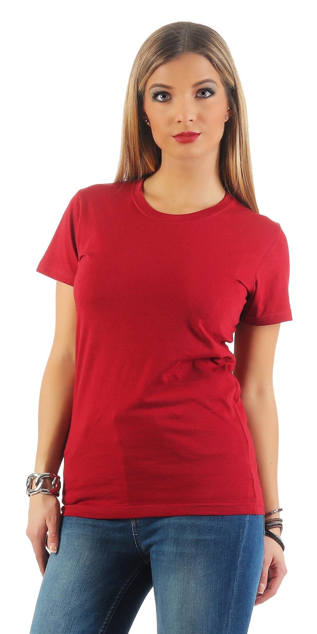 Damen Basic T-Shirt Sunset
