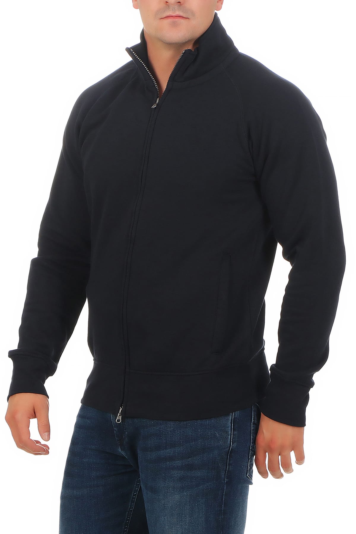 Sweatjacke für Männer Basic in Dunkelblau