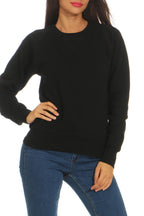 Damen Basic Sweatshirt Schwarz