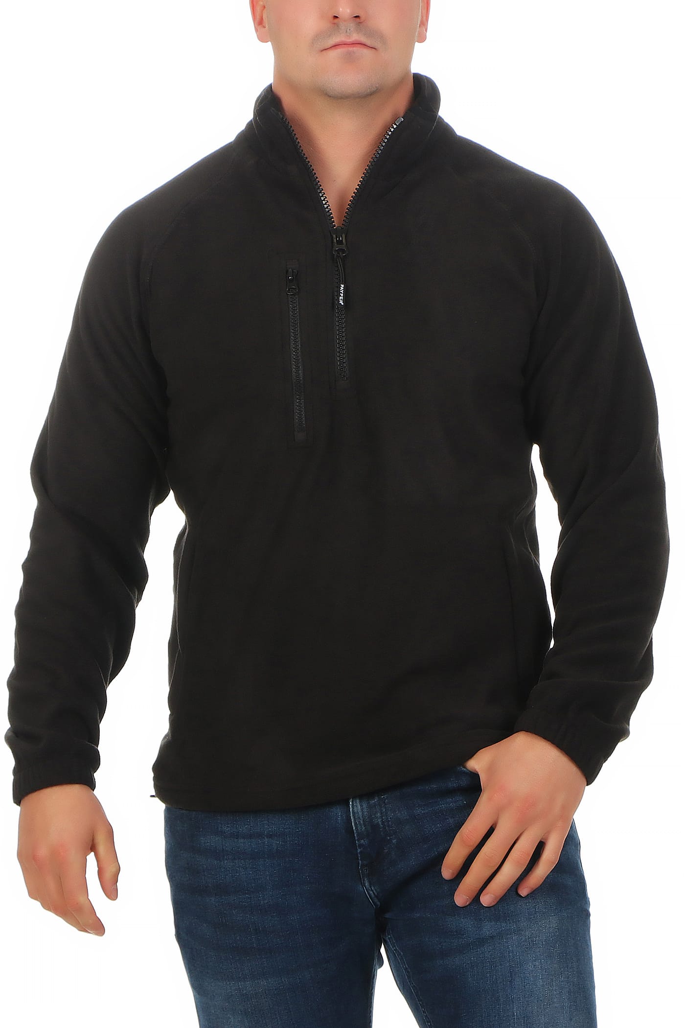 Fleecepullover Schwarz