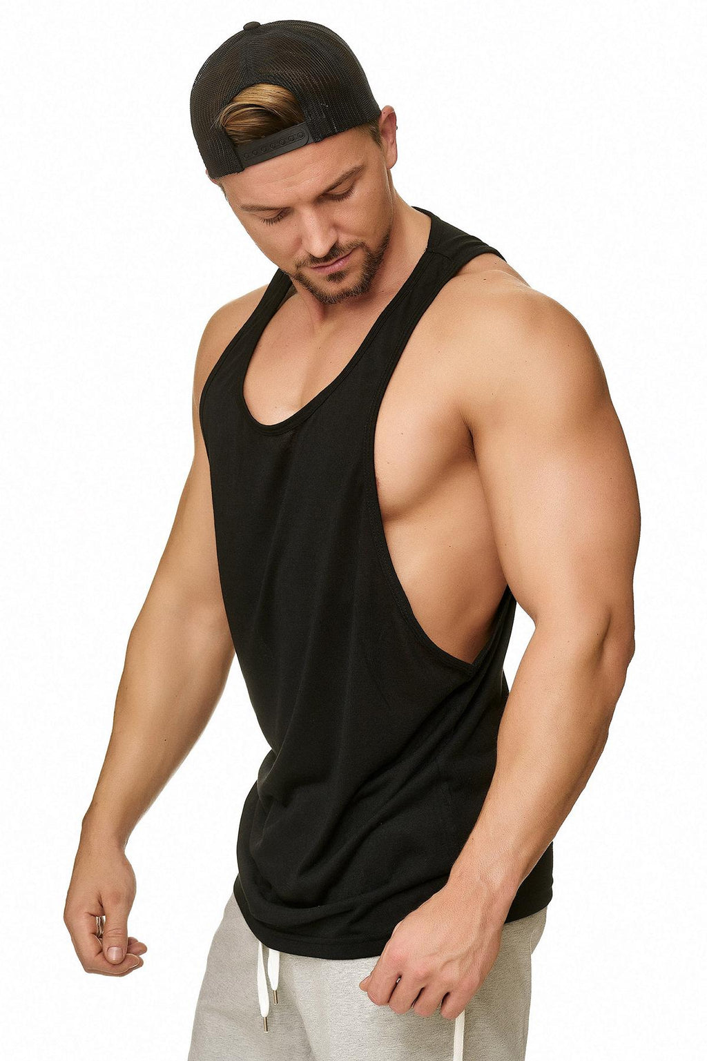 Muscle Shirt Herren Tank Top Schwarz