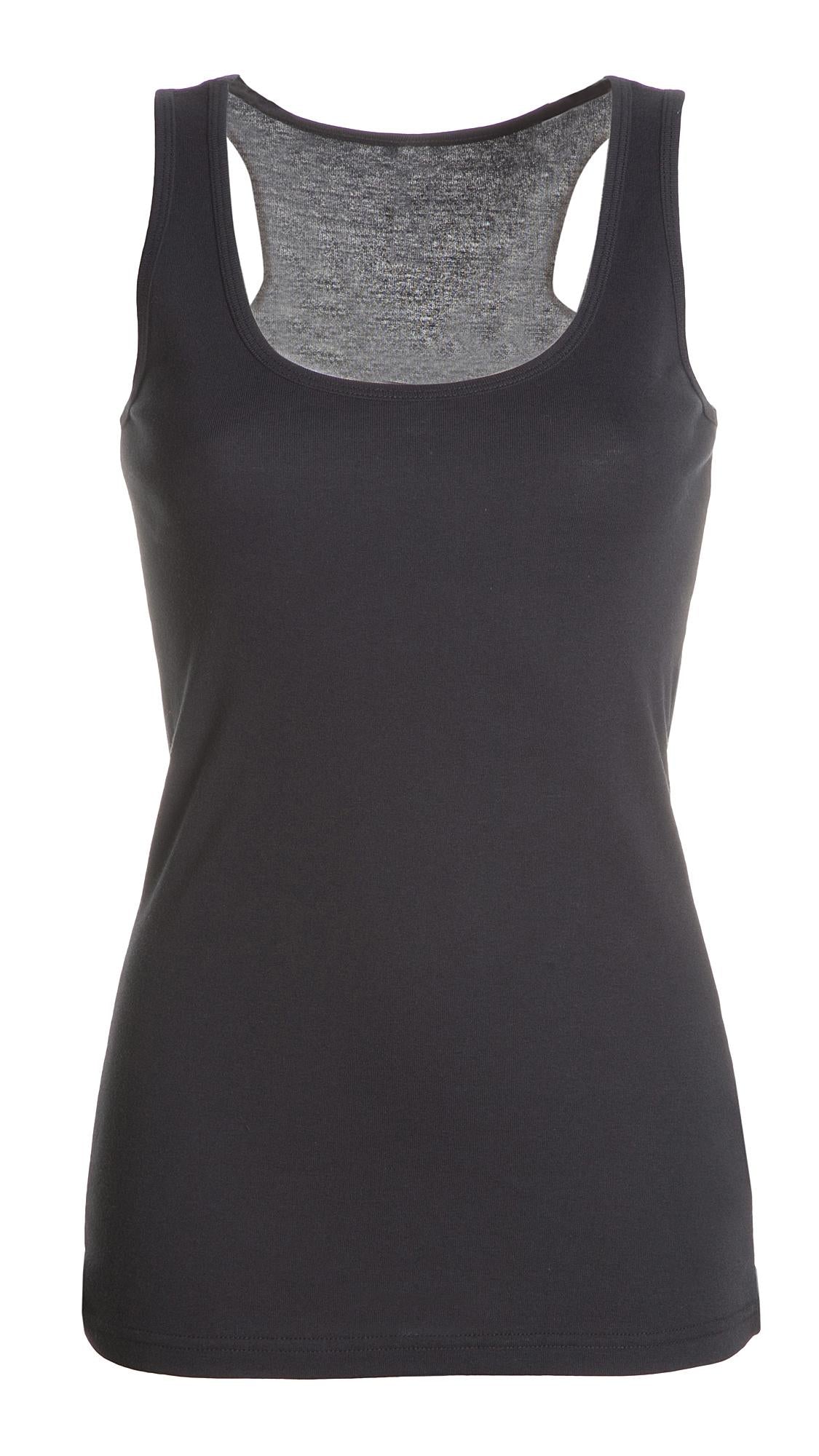 Damen Tanktop aus Baumwolle in Schwarz