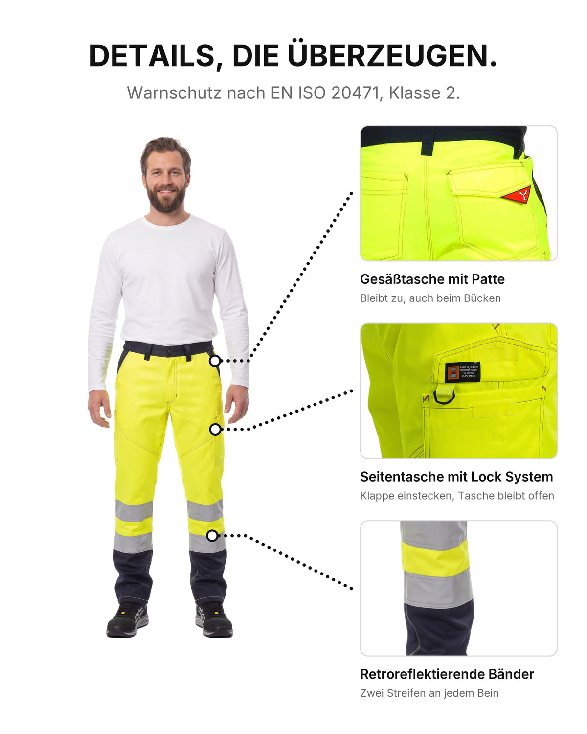 Herren Warnschutzhose Winter Charter