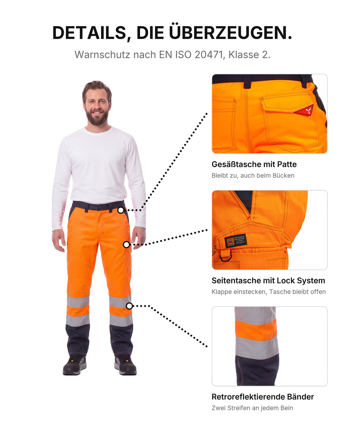 Herren Warnschutzhose Winter Charter