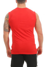 einfarbiges Basic Tank Top Herren in Rot