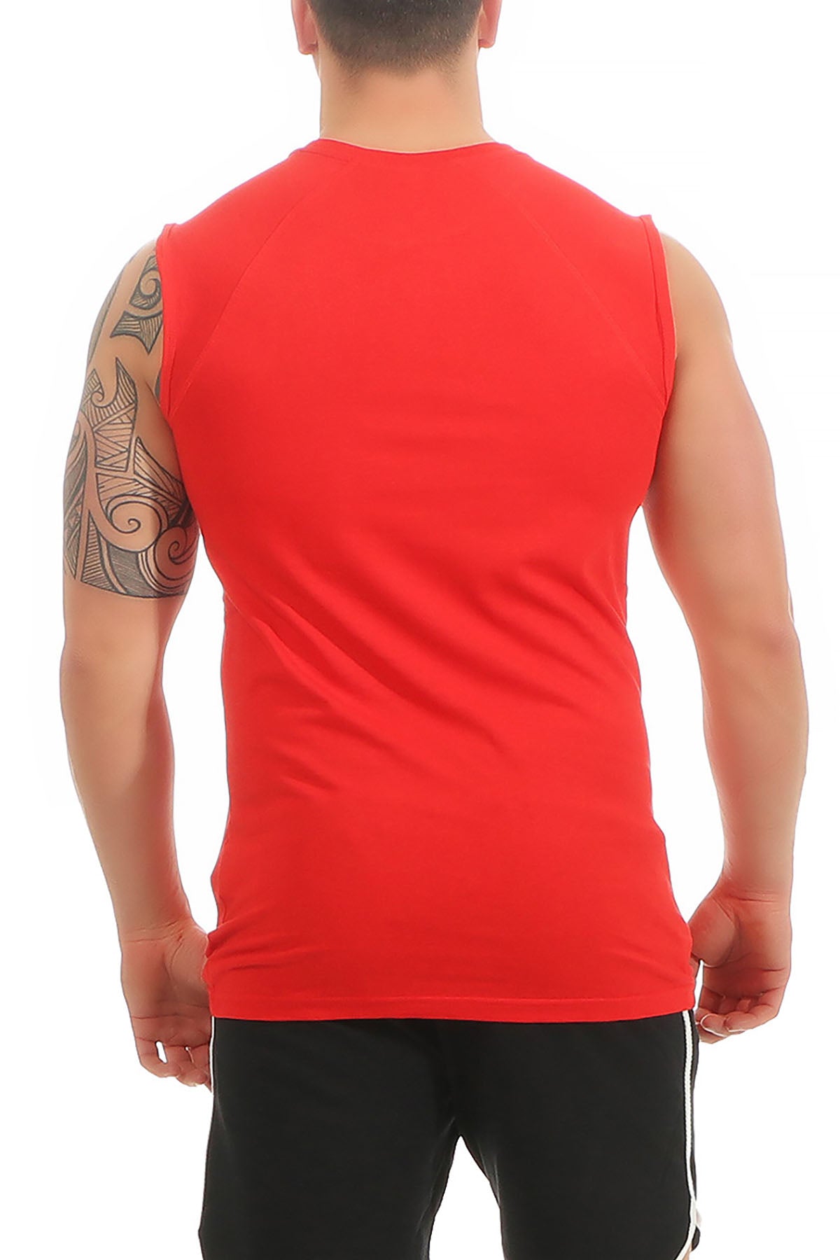 einfarbiges Basic Tank Top Herren in Rot
