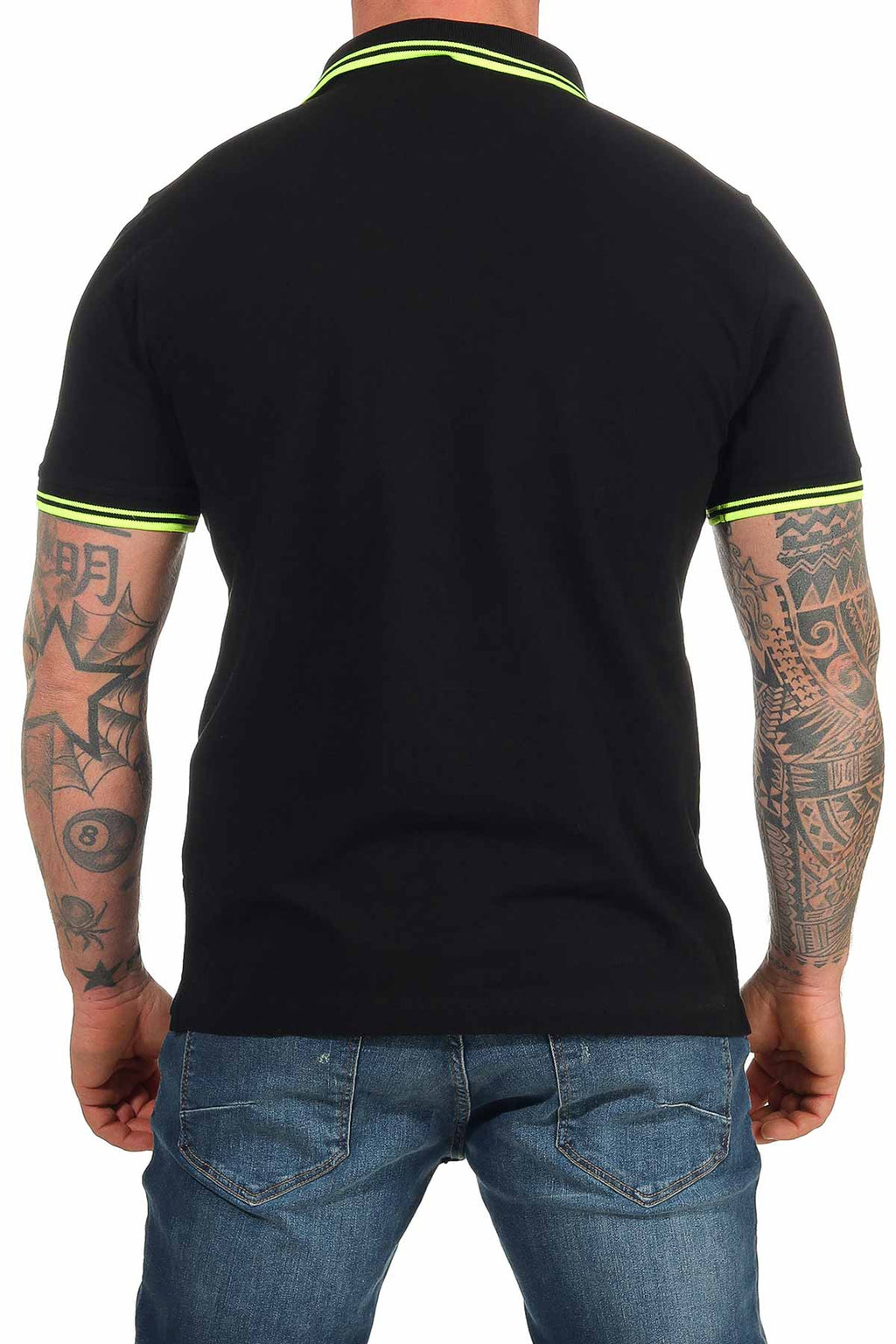 günstiges Basic Poloshirt für Männer in großen Größen in Schwarz