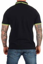 günstiges Basic Poloshirt für Männer in großen Größen in Schwarz