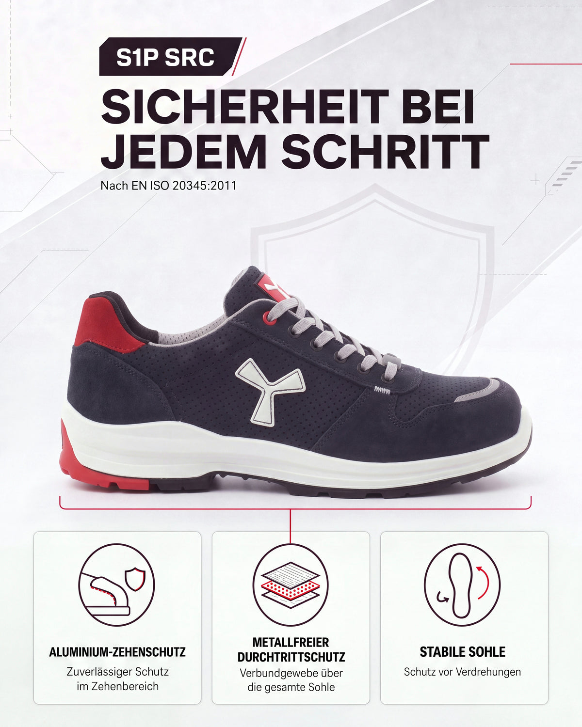Herren Sicherheitsschuh Arbeitsschuh S1P atmungsaktiv Get Fresh Low