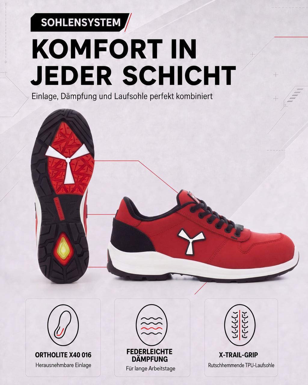 Herren Sicherheitshalbschuh Arbeitsschuh S3 Get Force Low