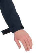 Herren Softshelljacke Armbuendchen mit Klettverschluss in Dunkelblau