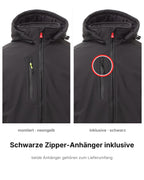 Softshelljacke Herren gefüttert Winter Arbeitsjacke Stehkragen Creek Pad
