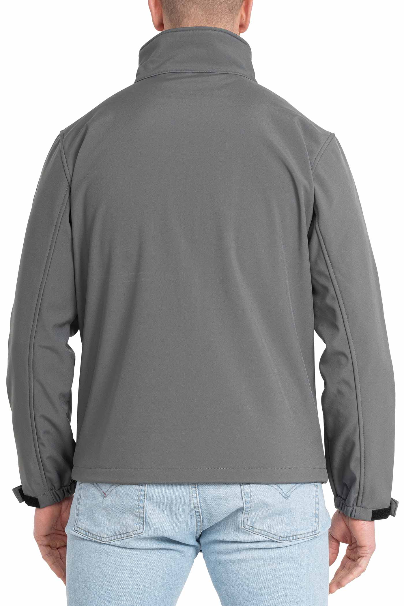 Herren Softshelljacke mit Stehkragen in Anthrazit