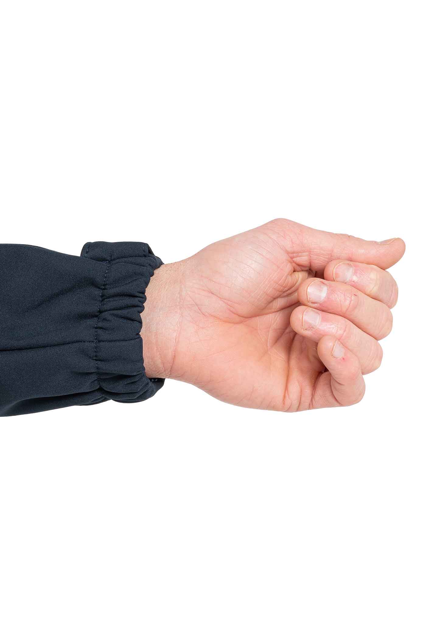 Herren Softshelljacke Ärmelsaum in Dunkelblau