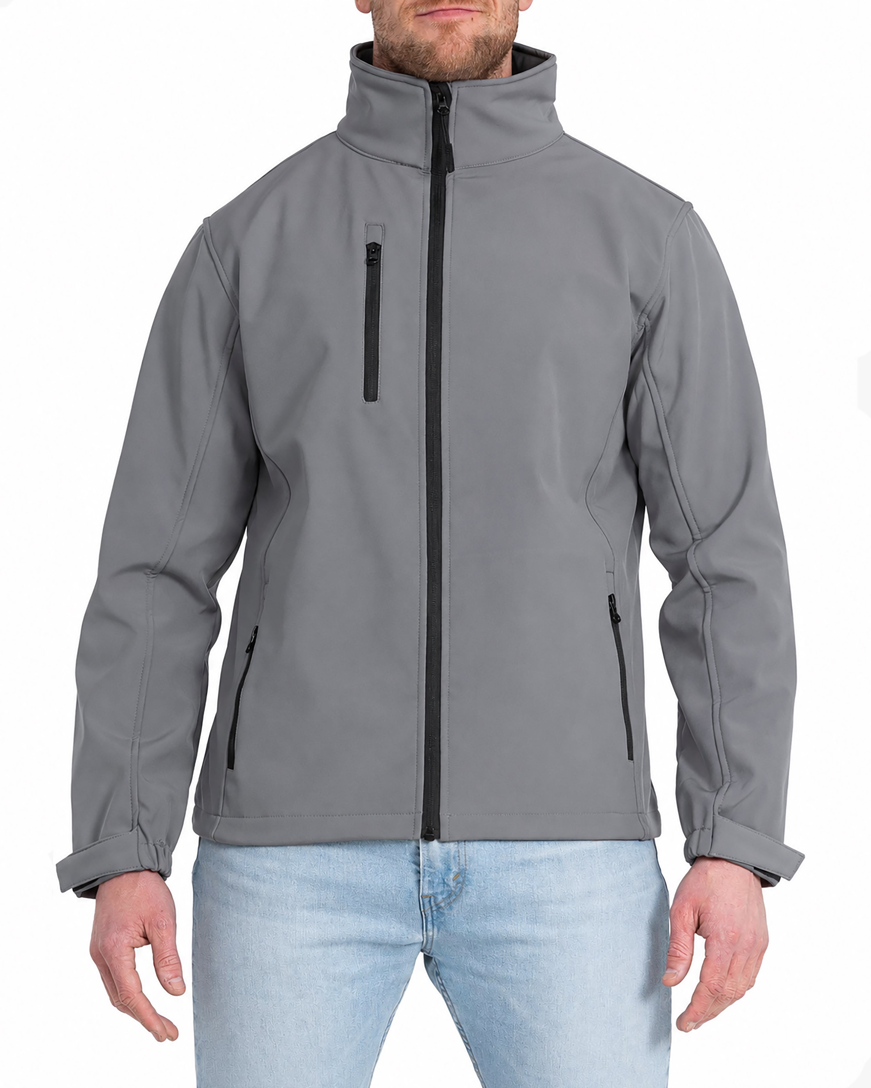 Herren Softshelljacke tailliert mit Stehkragen Arbeitsjacke Dublin