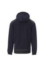 Herren Softshelljacke mit abnehmbarer und verstellbarer Kapuze in Dunkelblau