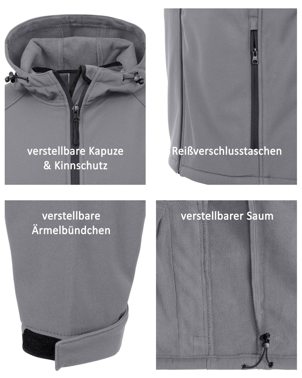 Herren Softshelljacke mit Kapuze Arbeitsjacke Gale