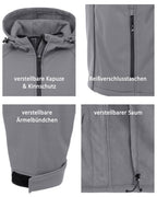 Herren Softshelljacke mit Kapuze Arbeitsjacke Gale