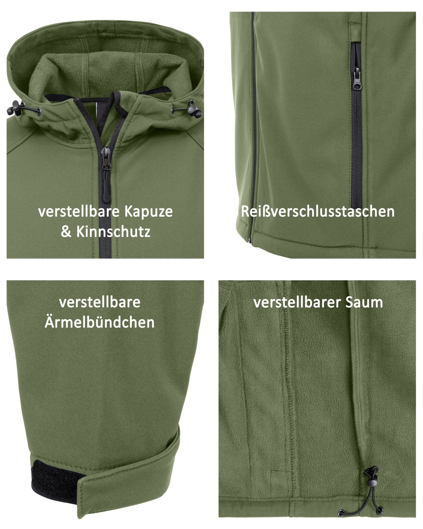 Herren Softshelljacke mit Kapuze Arbeitsjacke Gale