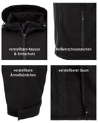 Herren Softshelljacke mit Kapuze Arbeitsjacke Gale