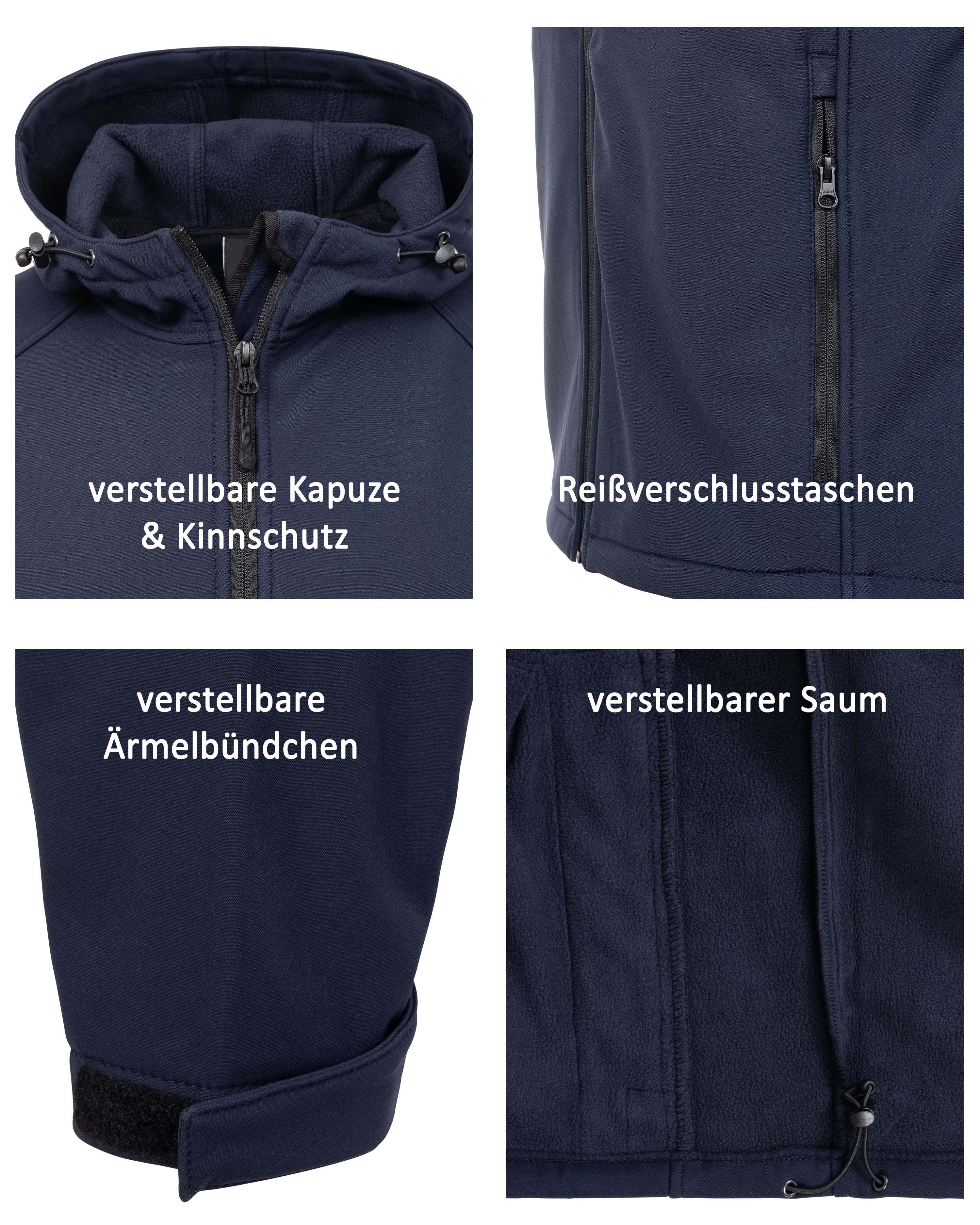 Herren Softshelljacke mit Kapuze Arbeitsjacke Gale