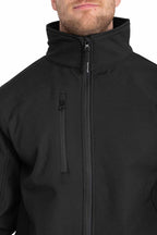 Herren Softshelljacke mit Brusttasche in Schwarz