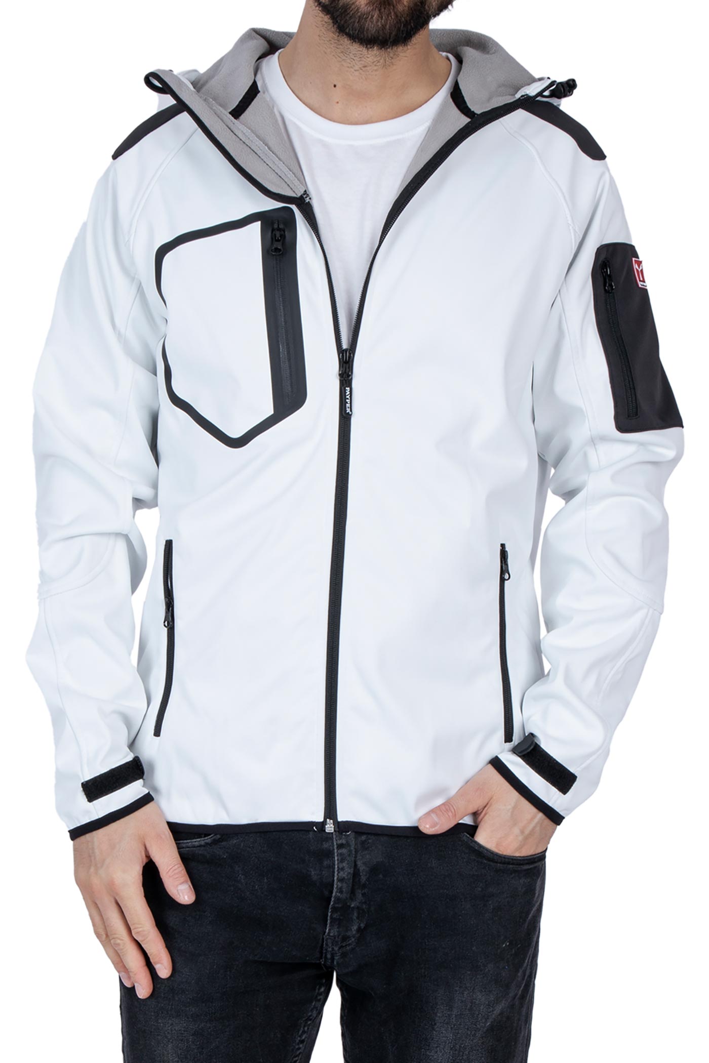 Herren Softshelljacke wasserfest in Weiß