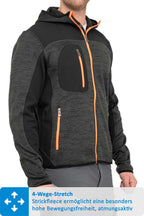 Herren Softshelljacke mit funktionalen Taschen in Anthrazit