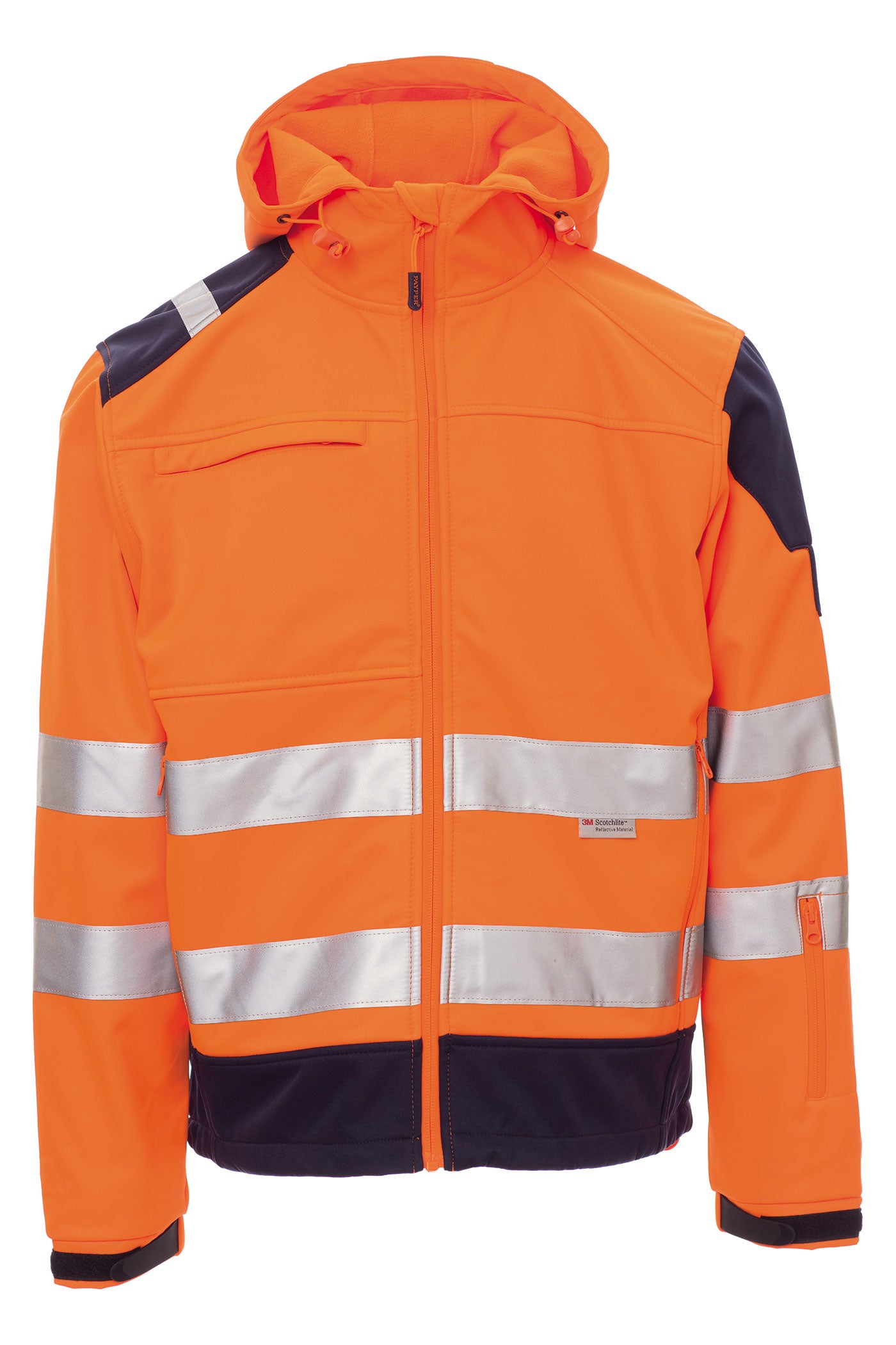 Herren Softshelljacke mit Kapuze und Kordelzug