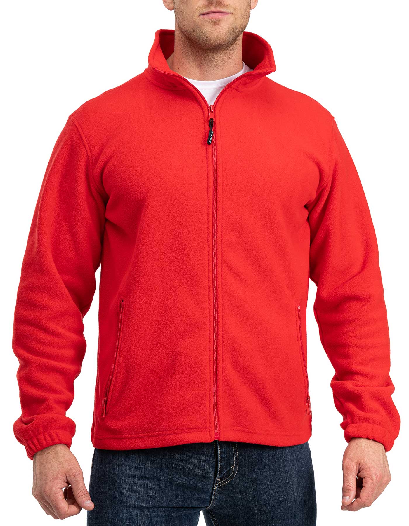 Herren Fleecejacke Rot
