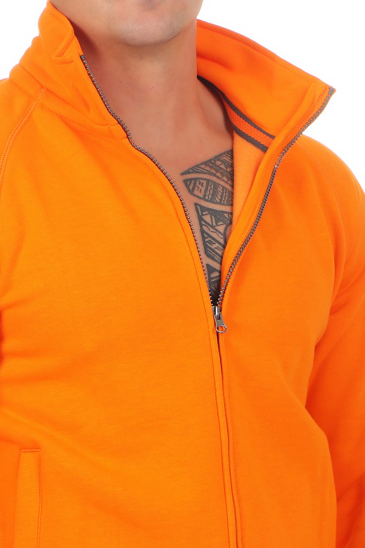 Männer Arbeitsjacke aus Stoff in Orange