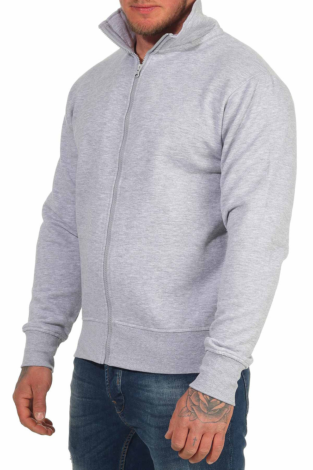 Herren Sweatjacke aus hochwertiger Qualität für den Alltag in Grau