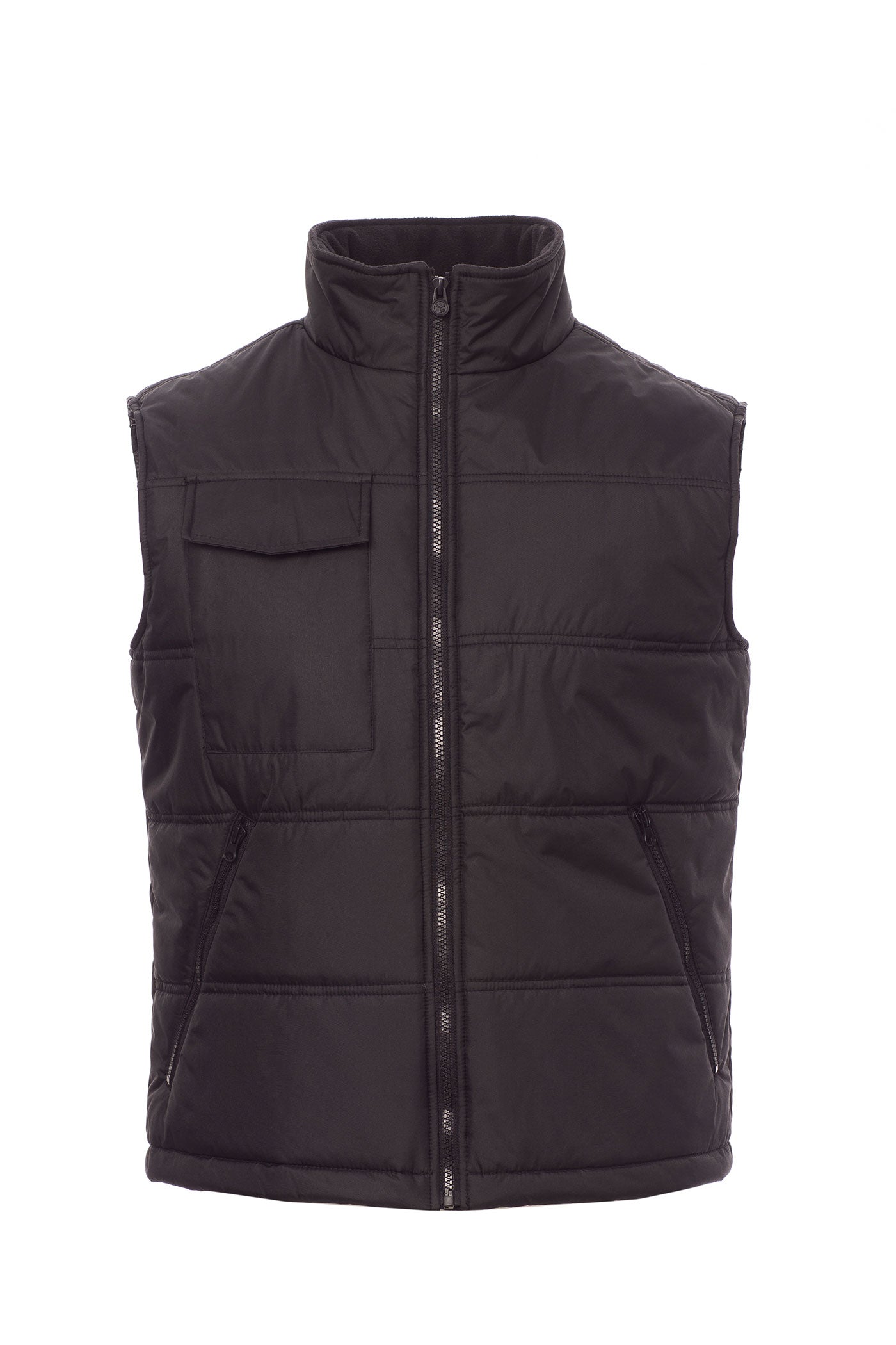 Herren Steppweste mit funktionalen Taschen in Schwarz