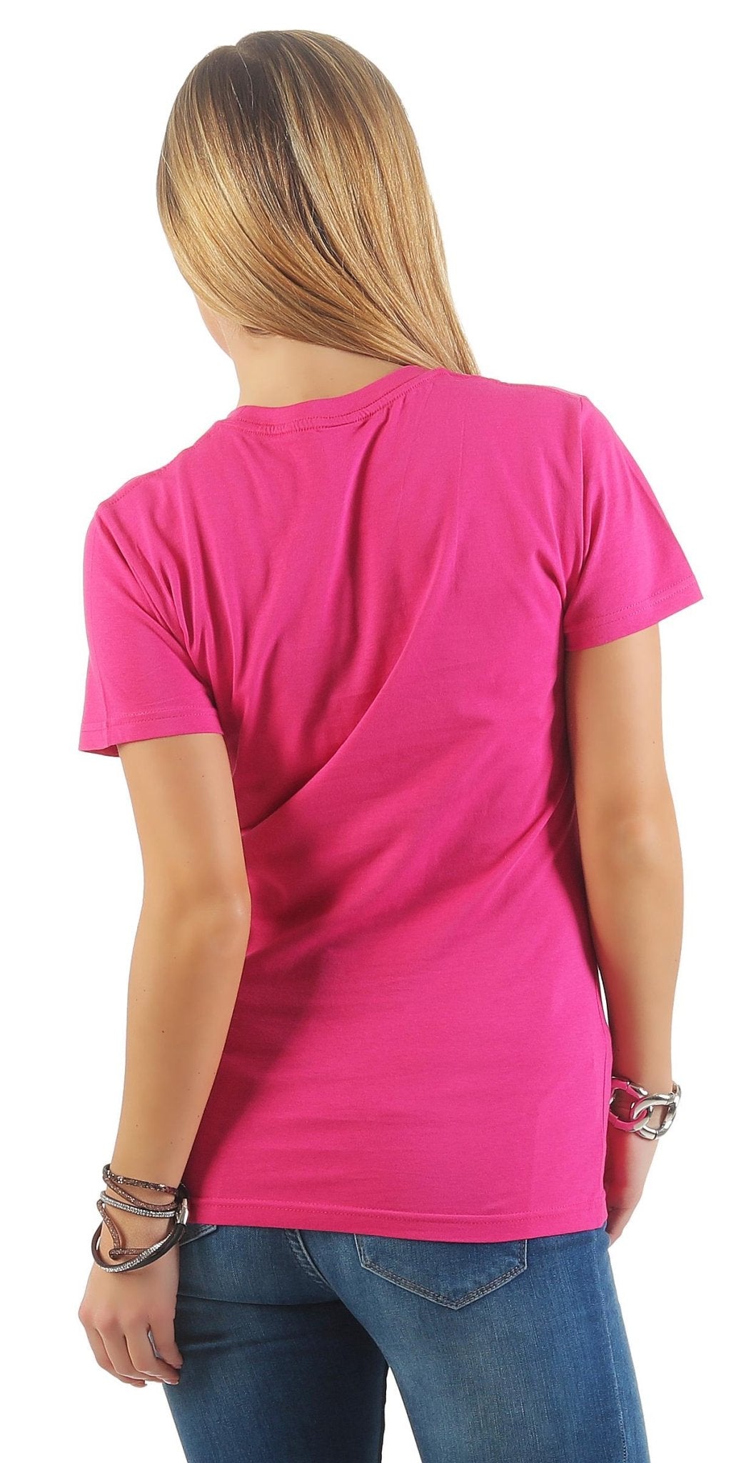 Damen Basic T-Shirt Sunset