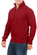 Sweatjacke für Männer Basic in Bordeaux