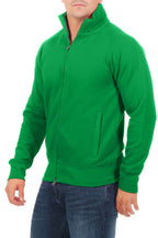 Sweatjacke für Männer Basic in Gelbgrün