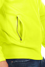 robuste Sweatjacke mit Seitentaschen in Neongelb