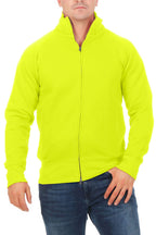 Herren Sweatjacke in großen Größen in Neongelb
