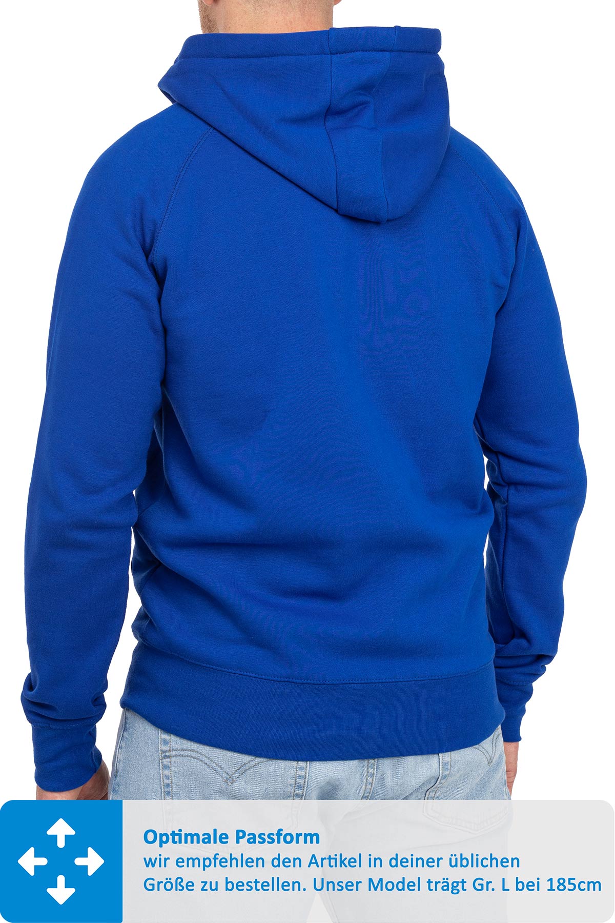 Sweatjacke Herren mit Kapuze in Blau