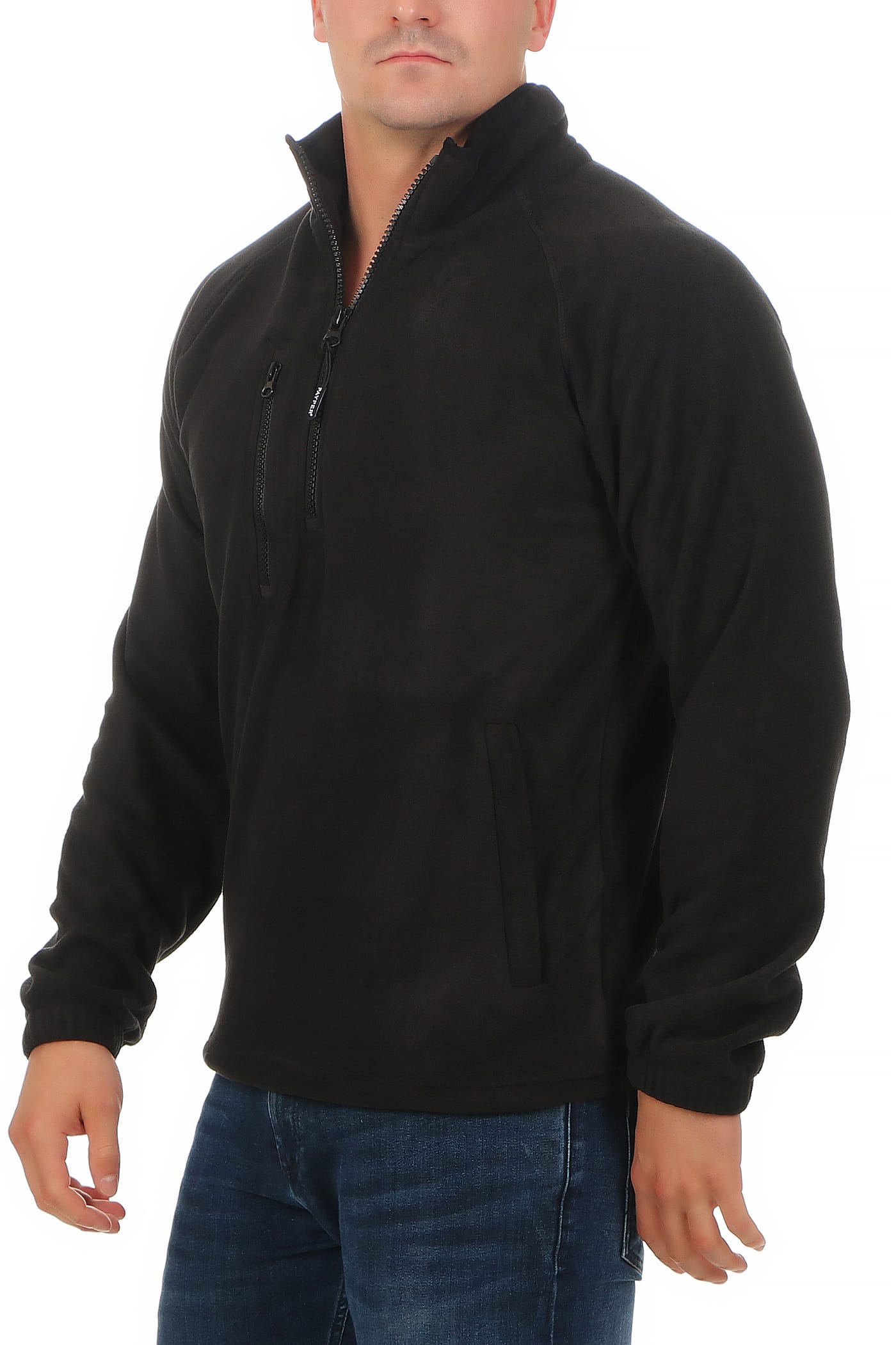 Herren Fleecepulli mit Brusttasche