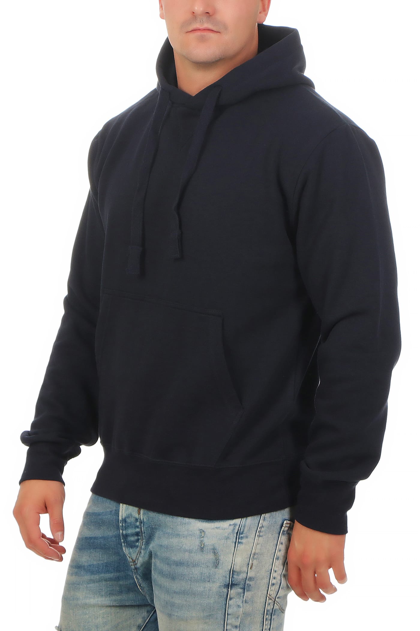 günstiger Männer Hoodie mit Taschen in Dunkelblau