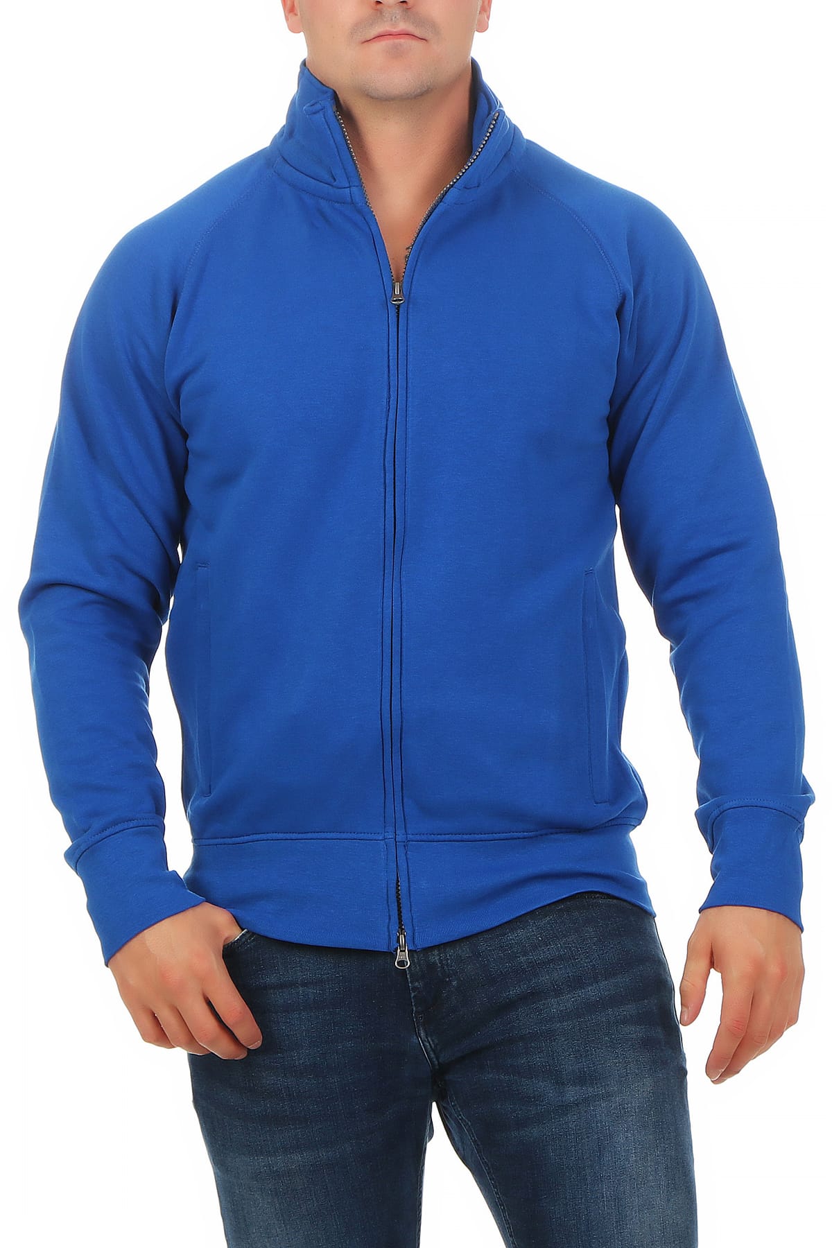 Herren Sweatjacke in großen Größen in Blau
